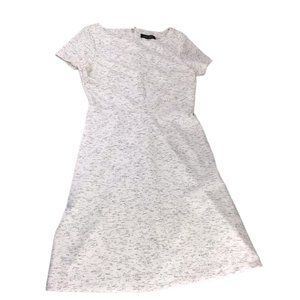 IVANKA TRUMP Dress Size Women's 10.  Short Sleeve. Business. White/Gray